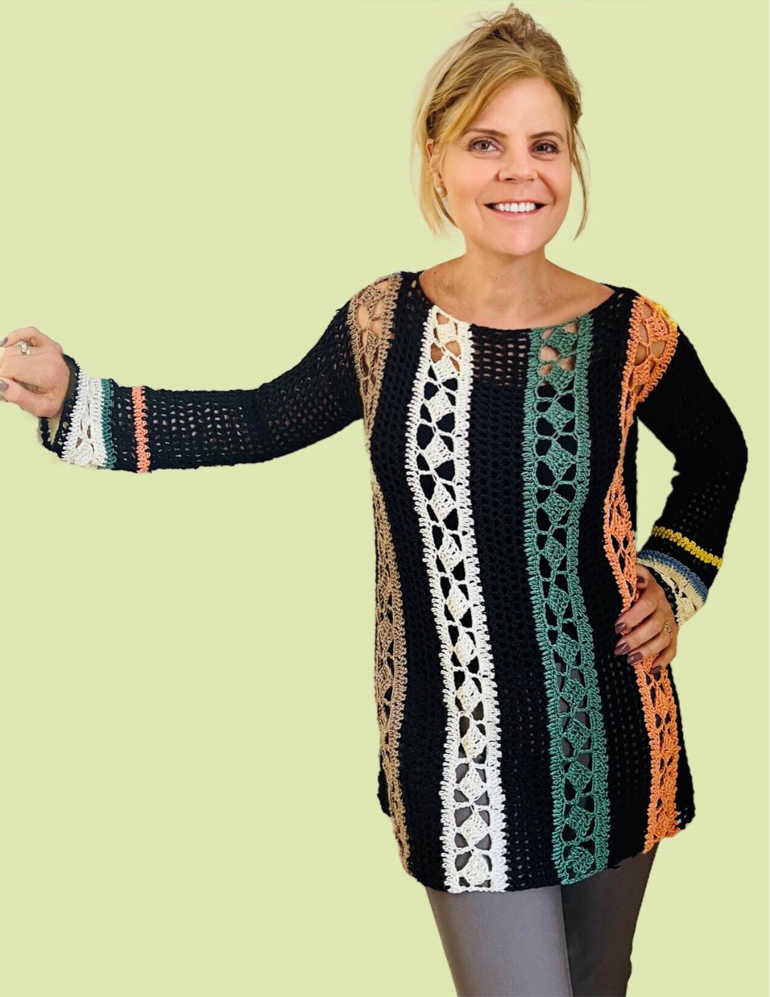 Dynamic Tunic - Crochet PATTERN English US terms