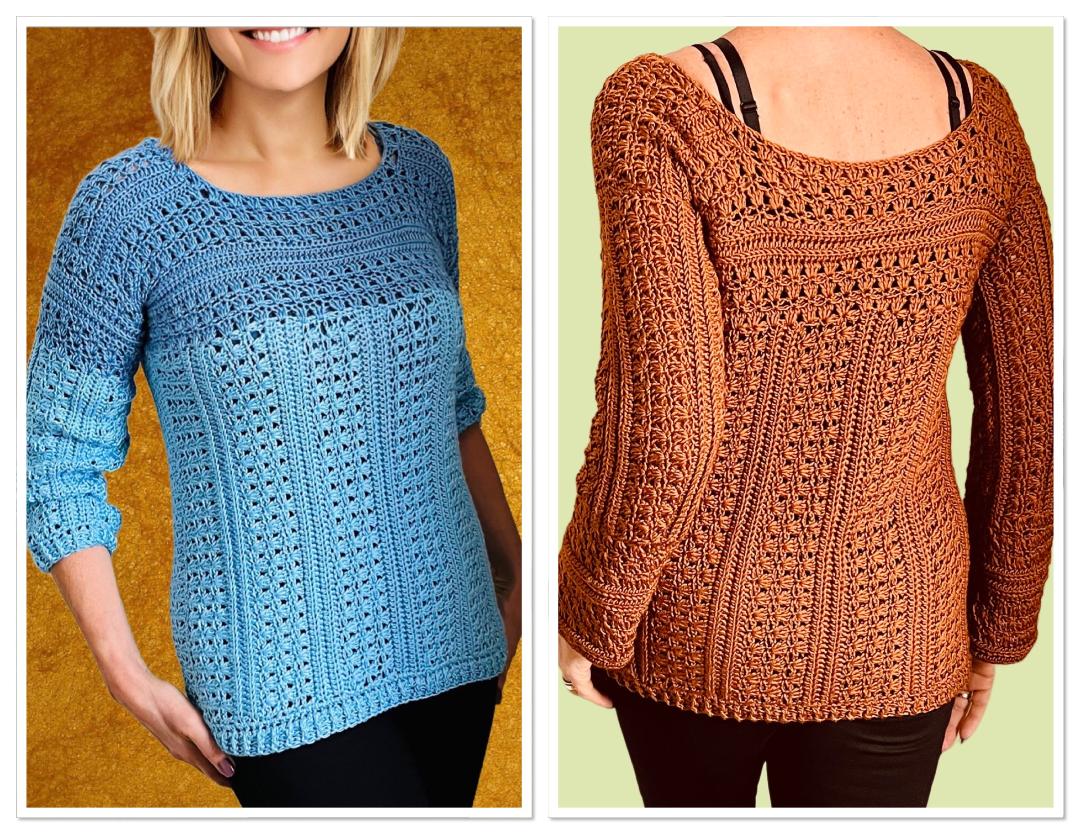 Venetian Vibes Sweaters - Crochet PATTERN - English USA terms