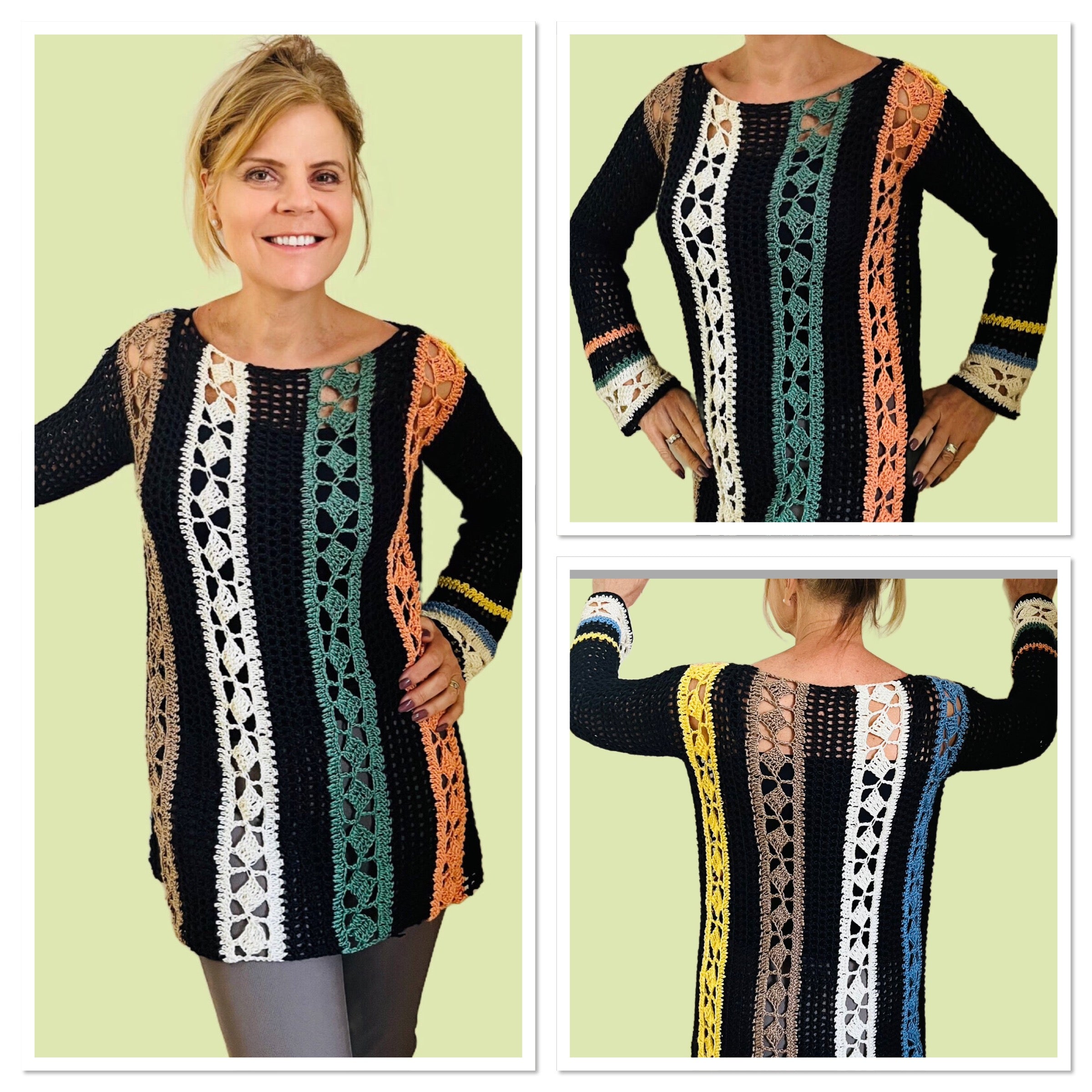 Dynamic Tunic - Crochet PATTERN English US terms