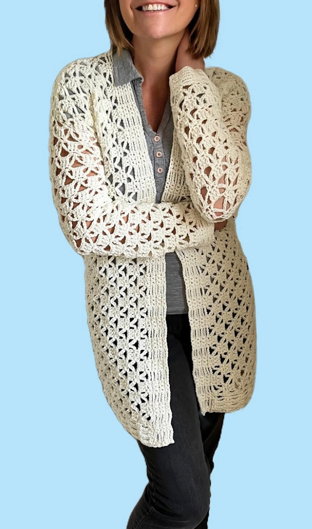 Avani Cardi - Crochet PATTERN - English USA