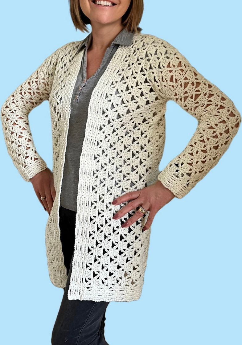 Avani Cardi - Crochet PATTERN - English USA