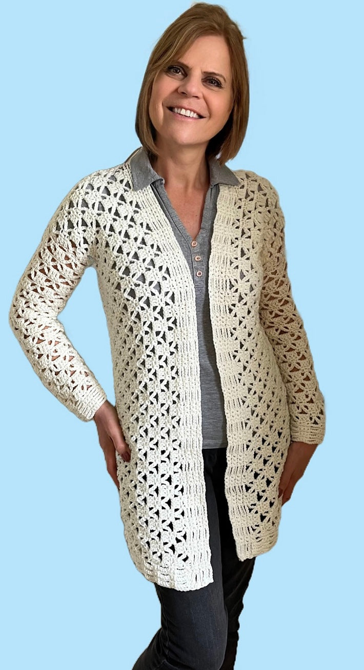 Avani Cardi - Crochet PATTERN - English USA