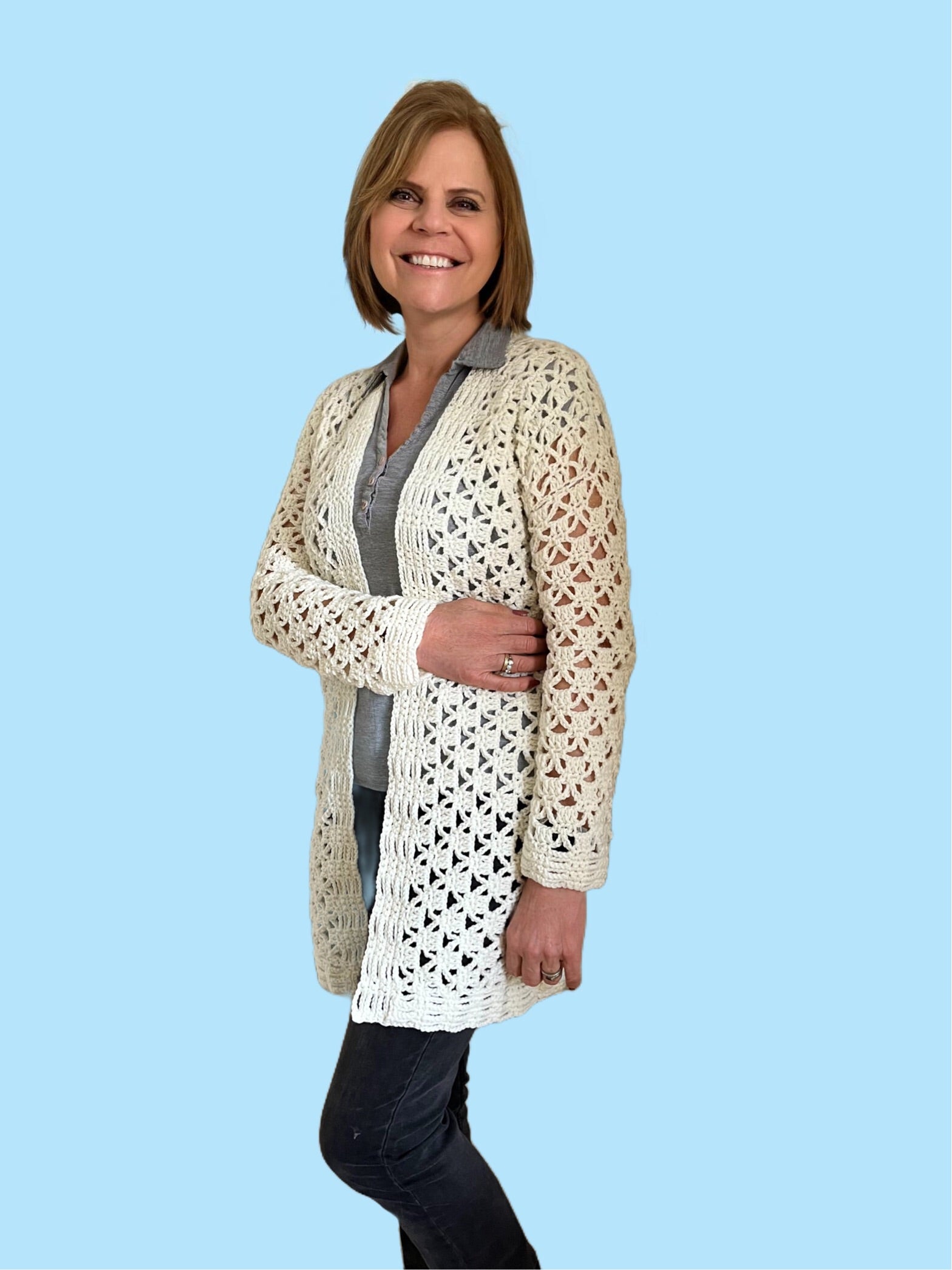 Avani Cardi - Crochet PATTERN - English USA