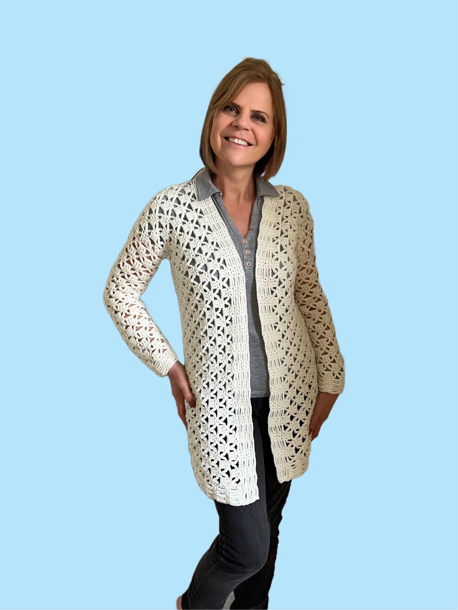 Avani Cardi - Crochet PATTERN - English USA