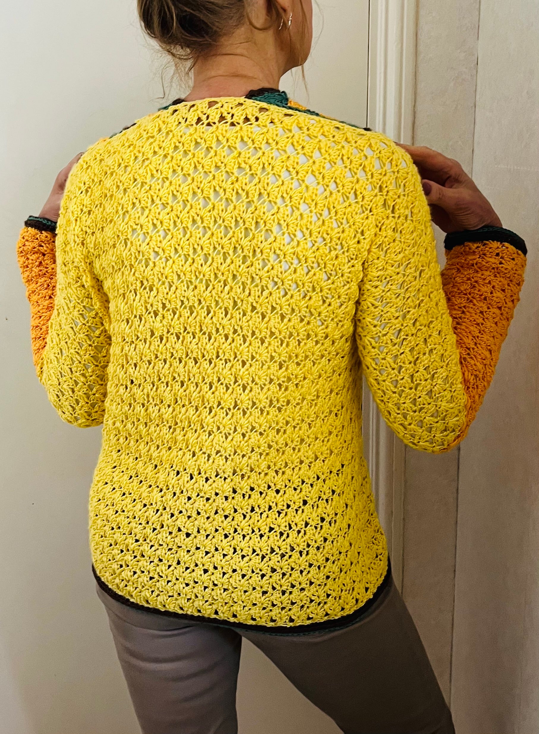 Sunflower Power Cardigan - Crochet Pattern