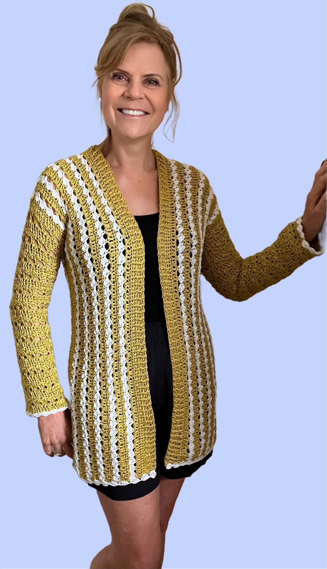 Glow Cardi Glow-Crochet Cardigan-English US