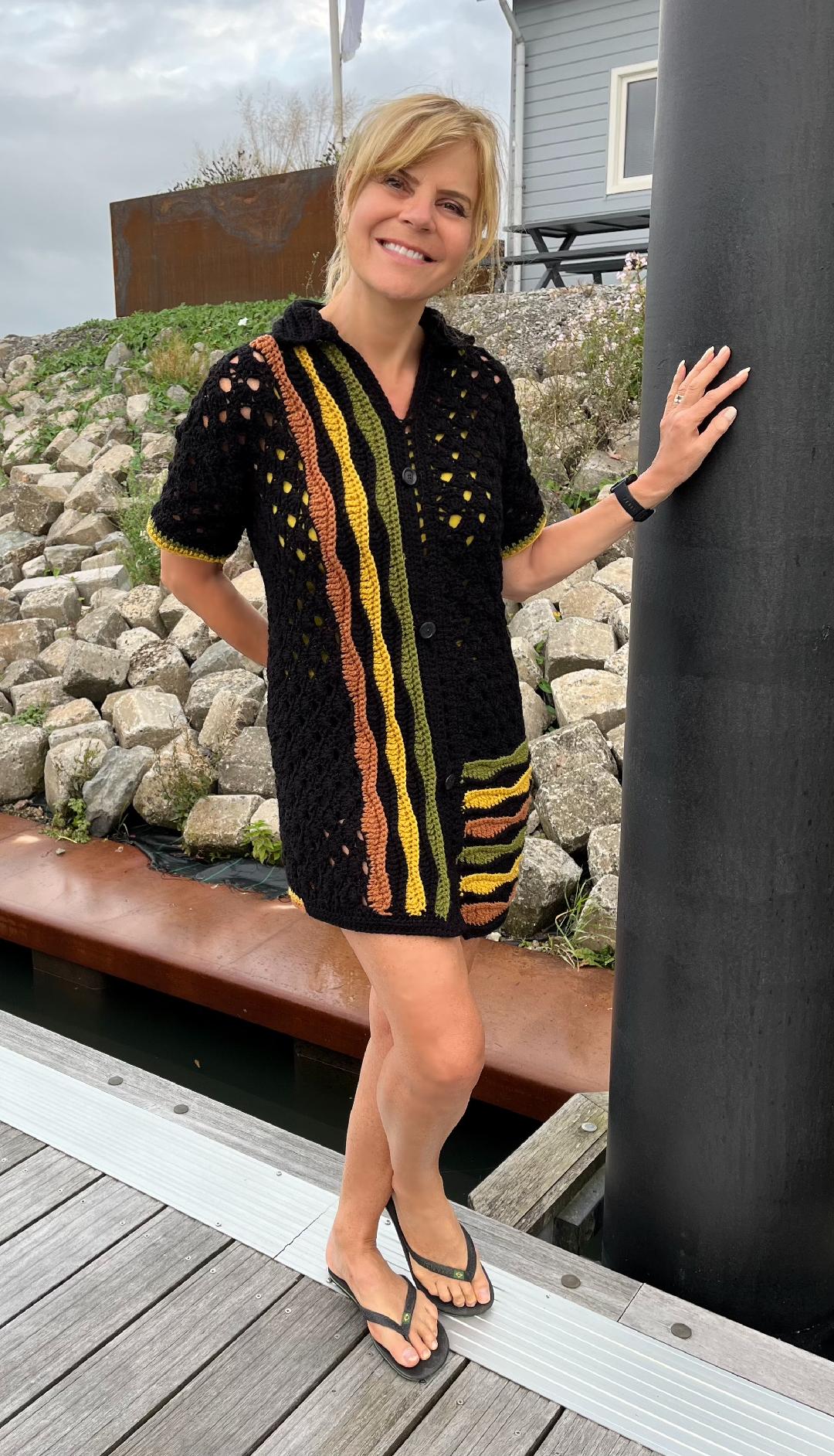 Ripple Rhythm Tunic- Crochet PATTERN - English US Terms - pdf