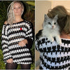 Cat in Stitches Sweater - Crochet Pattern English USA