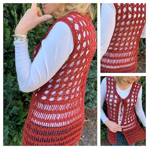 Ez Breezy Vest - Crochet Pattern English USA
