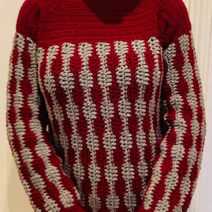 Sound Waves Sweater-Crochet Pattern English USA