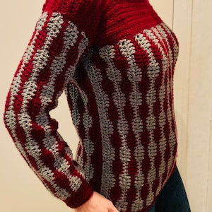 Sound Waves Sweater-Crochet Pattern English USA