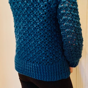 Hugged by V's and Bobbles Sweater - Crochet  pattern English USA
