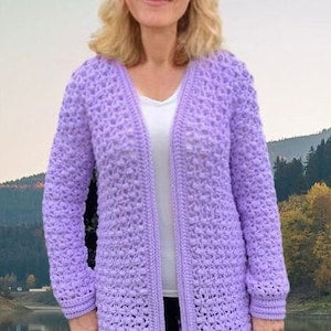 My Bobbly Cardi - Crochet Pattern English USA