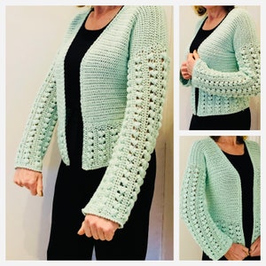 Happy Hearts Cardigan - Crochet Cardigan English USA