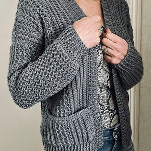 Cloud 9 Cardi, Crochet Cardigan Pattern, English USA