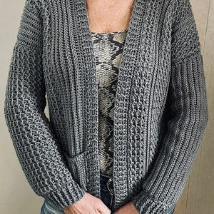 Cloud 9 Cardi, Crochet Cardigan Pattern, English USA