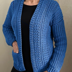 Cloud 9 Cardi, Crochet Cardigan Pattern, English USA