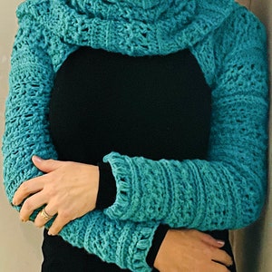 Two Elegant Shawls with Sleeves - Crochet Pattern English USA