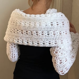 Two Elegant Shawls with Sleeves - Crochet Pattern English USA