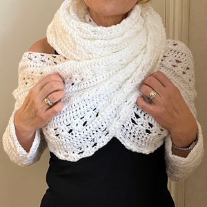 Two Elegant Shawls with Sleeves - Crochet Pattern English USA