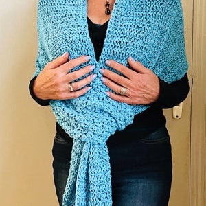 Its a Wrap Slip Knot Summer Shawl - Crochet PATTERN English USA