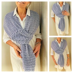 Its a Wrap Slip Knot Summer Shawl - Crochet PATTERN English USA