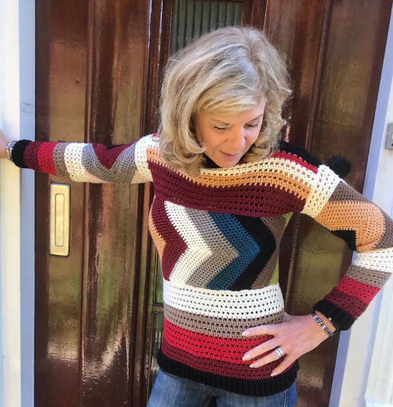 My Way Sweater - Crochet Pattern English USA