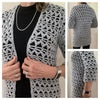 Caught in triangles Cardigan PATTERN-English USA