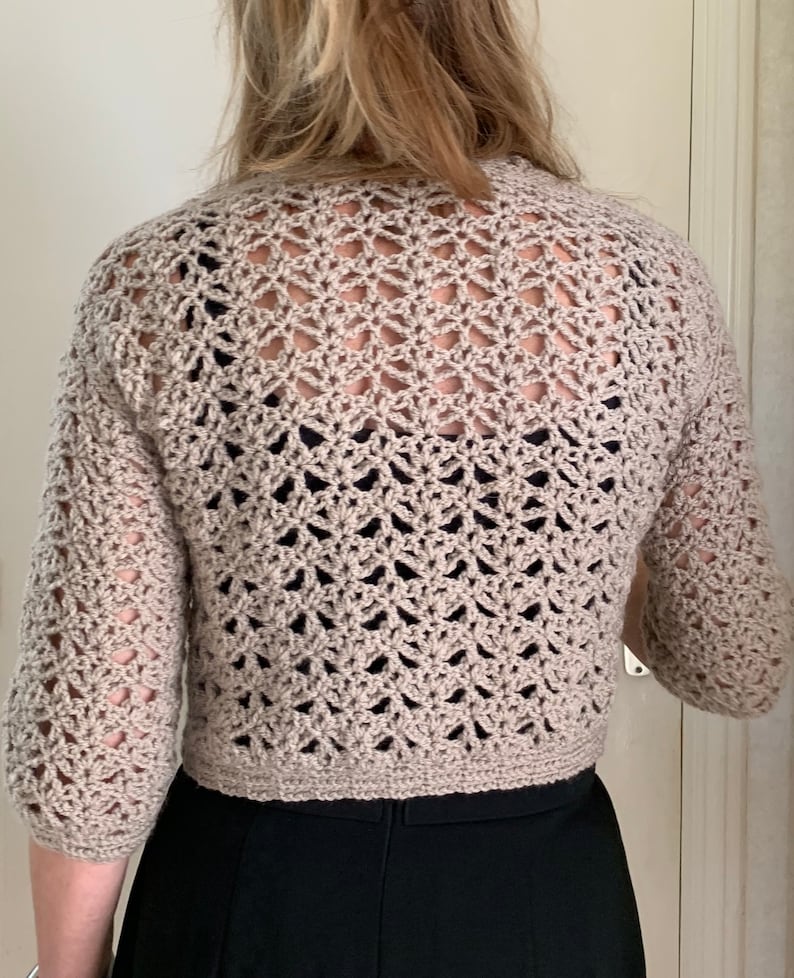 Go with the Flow Bolero - Crochet Pattern English USA