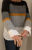 Slanted Squares Sweater - Crochet Pattern English USA