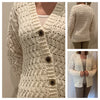 Wonderful Winter White Cardigan - Crochet Pattern English USA