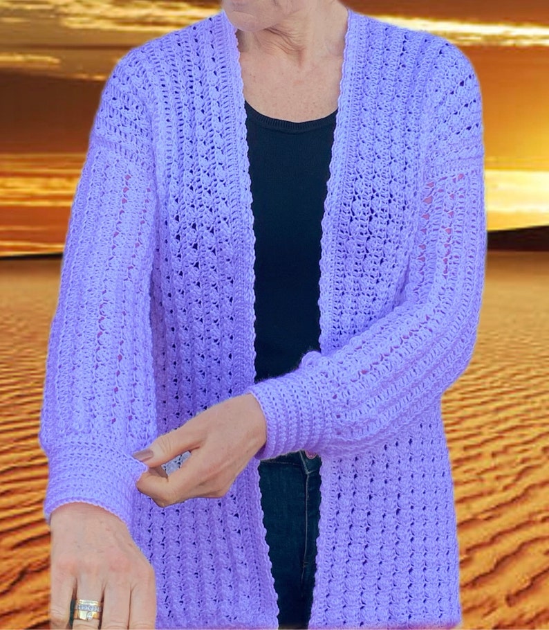 Mystical Marrakech Cardigan - Crochet PATTERN English USA