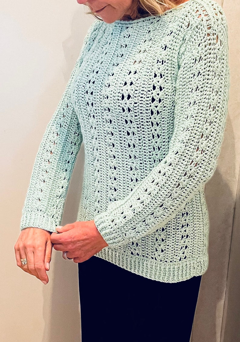 Lovely CJ Sweater - Crochet Pattern English USA