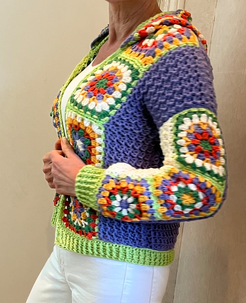 Short Square Affair Jacket - Crochet Pattern English USA