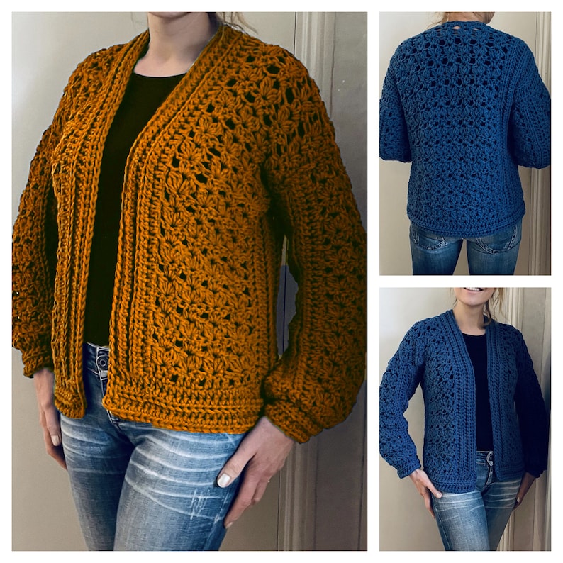 Earth Couture Cardigan-Crochet Pattern-English USA