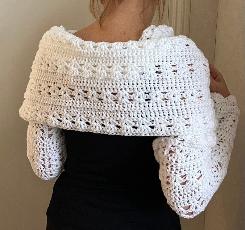 Two Elegant Shawls with Sleeves - Crochet Pattern English USA