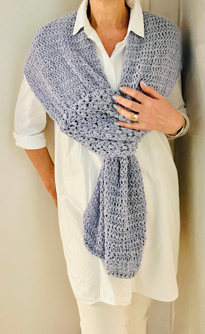 Its a Wrap Slip Knot Summer Shawl - Crochet PATTERN English USA