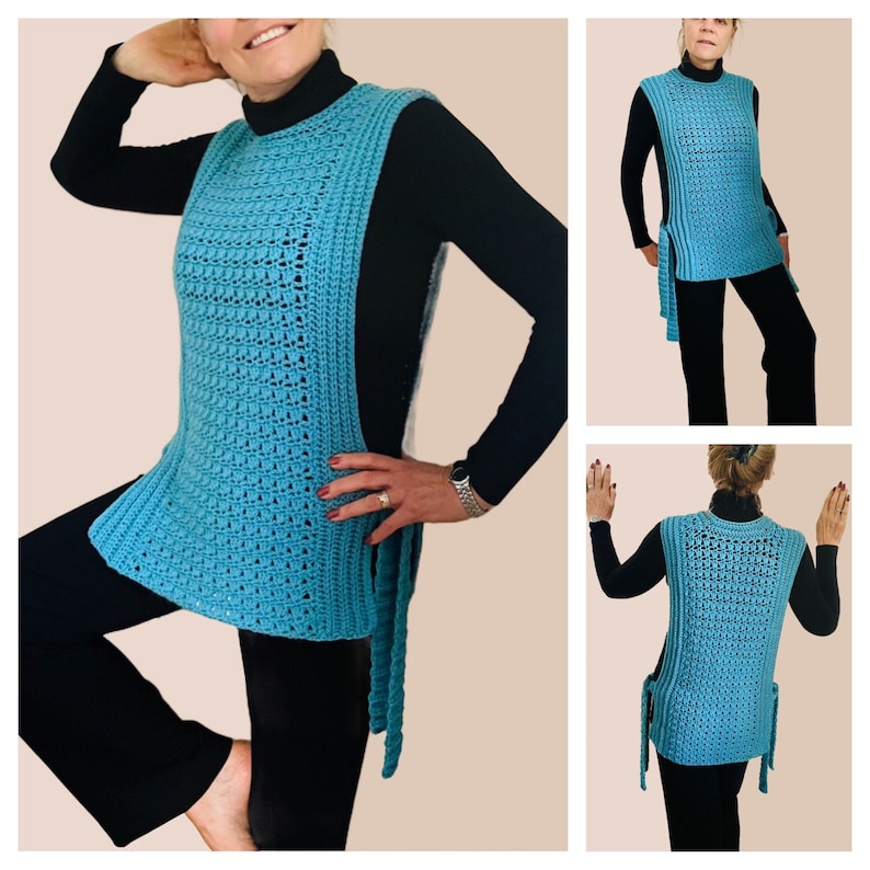 Boho Chique Pinafore-Crochet PATTERN-English USA – crochetjennifer.com