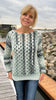 Sage Symphony Sweater (plus matching hat) - Crochet PATTERN - English US Terms