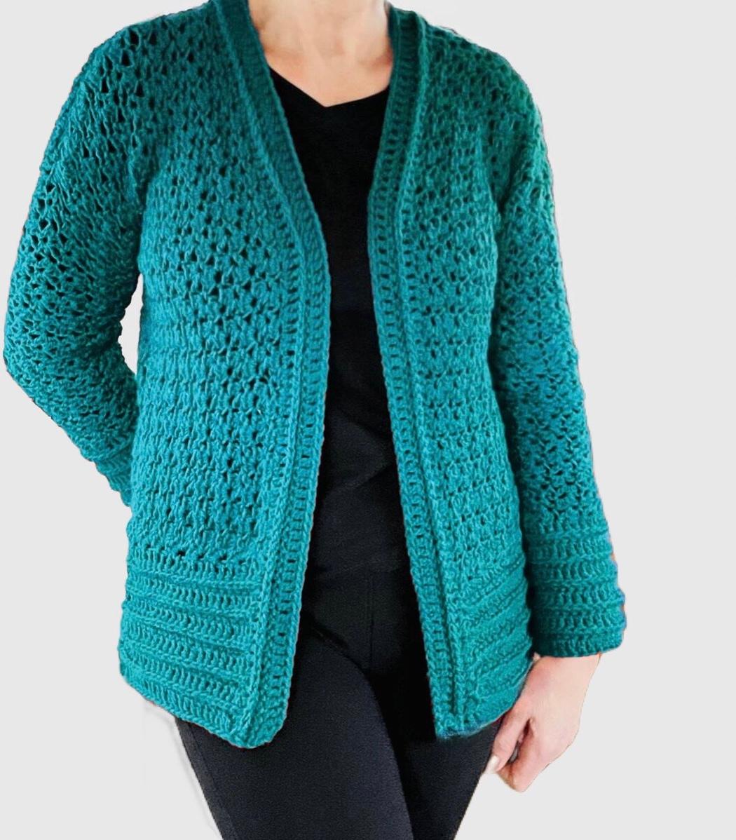 Warm Embrace Cardigan - Crochet PATTERN -English USA- Ditigal file