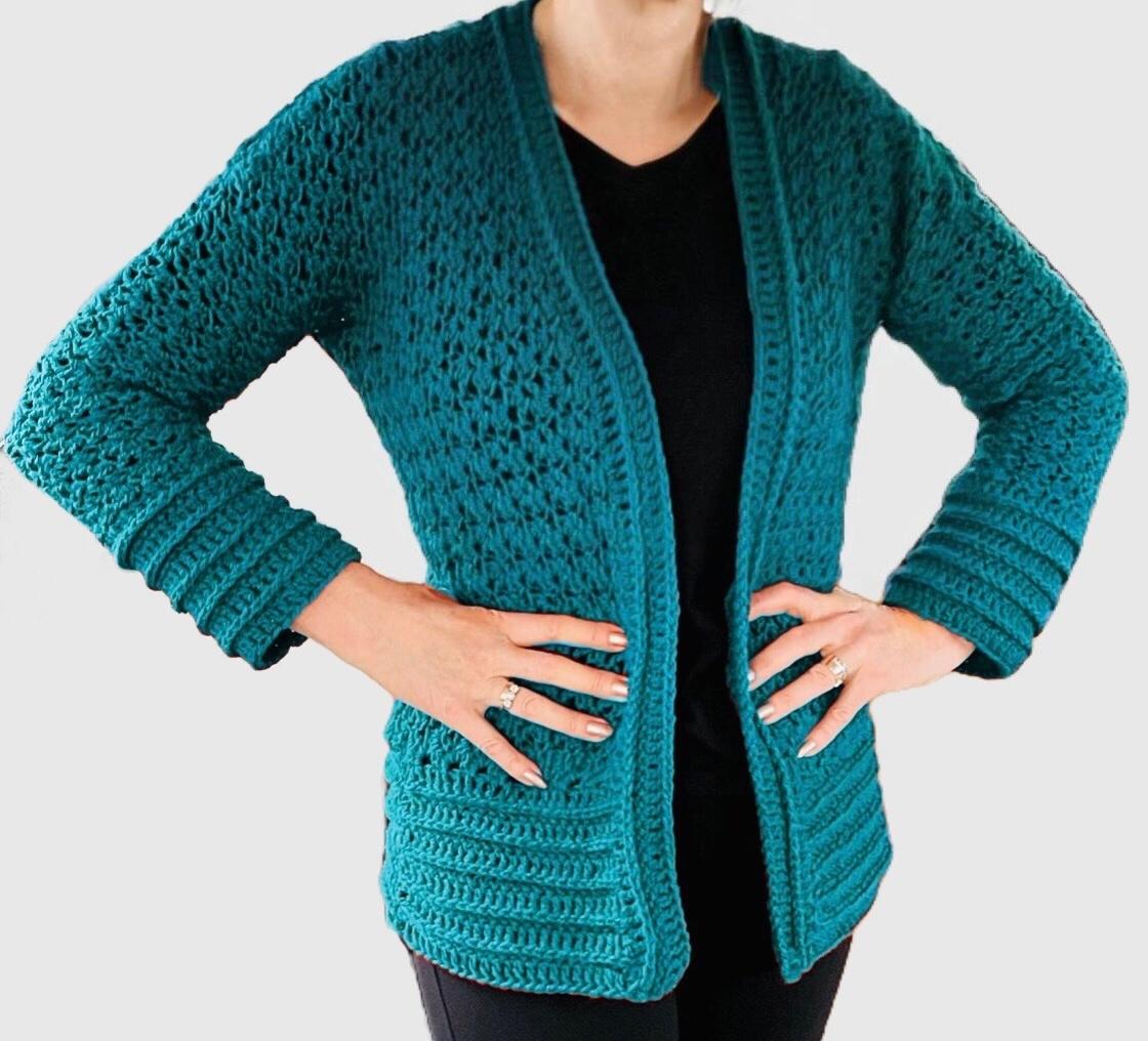 Warm Embrace Cardigan - Crochet PATTERN -English USA- Ditigal file