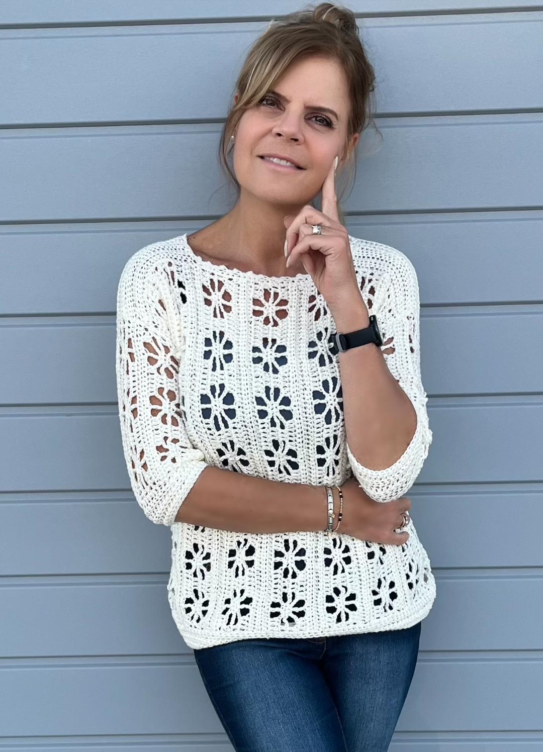 Infinite Summer Vibes Duo - Sweater and Cardigan Crochet PATTERN - English US Terms - digital PDF