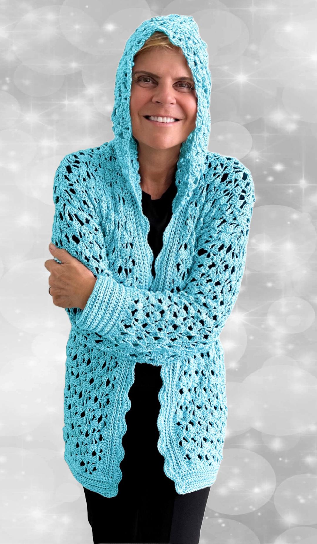 With or Without Cardigan - Crochet PATTERN - English USA - pdf