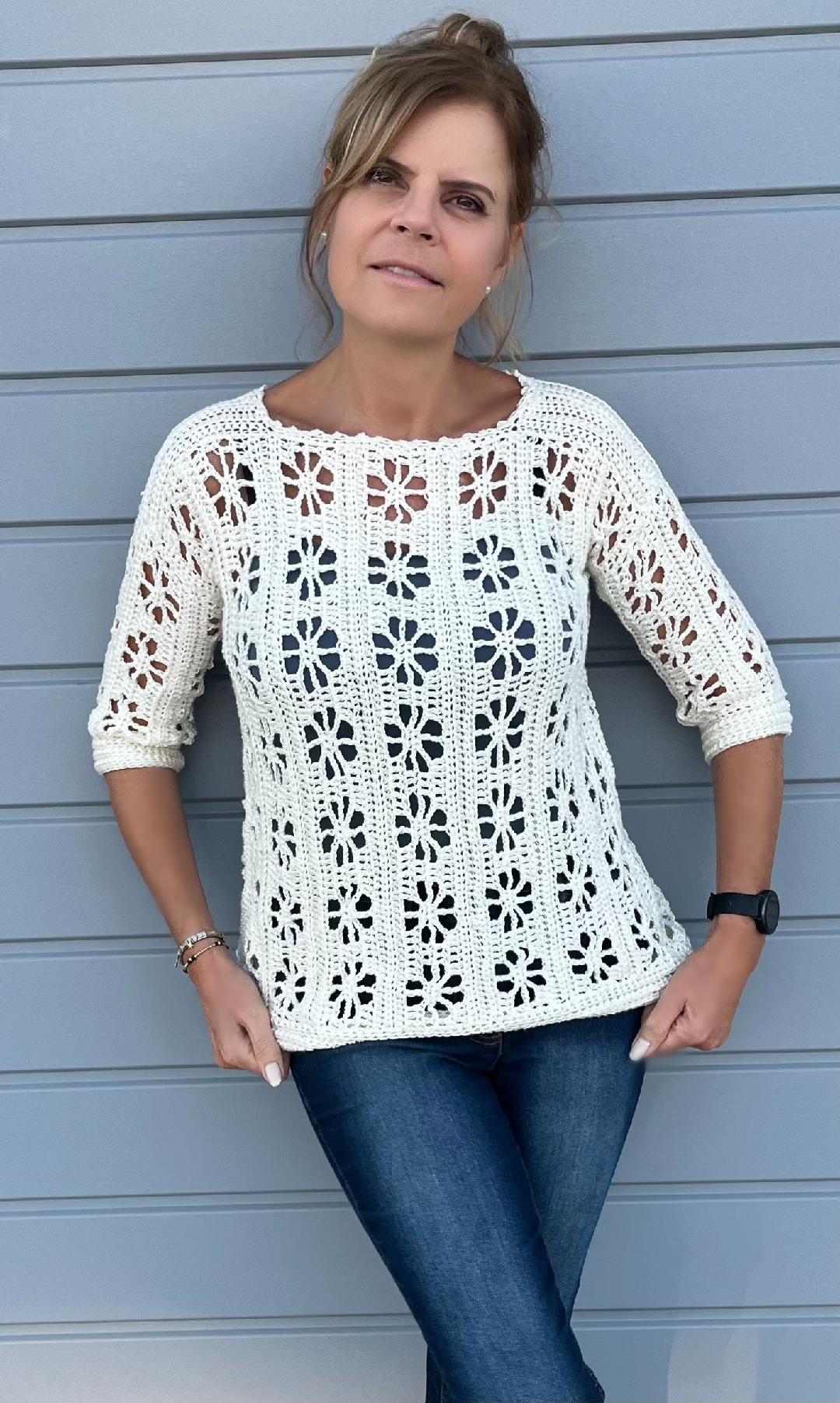 Infinite Summer Vibes Duo - Sweater and Cardigan Crochet PATTERN - English US Terms - digital PDF