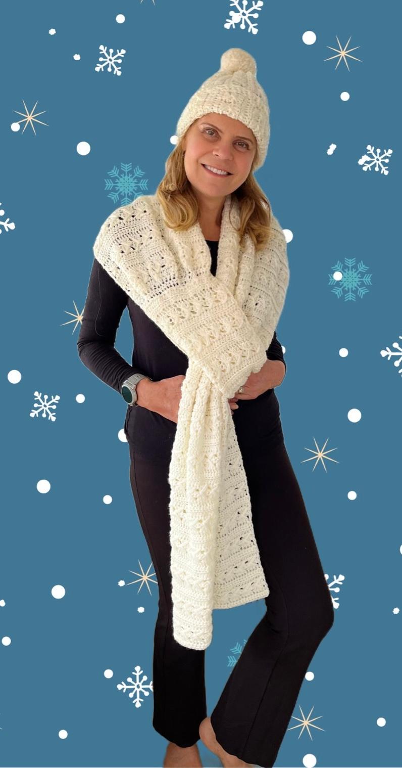 Cozy Slip Knot Shawl Set - Crochet Pattern - English US terms