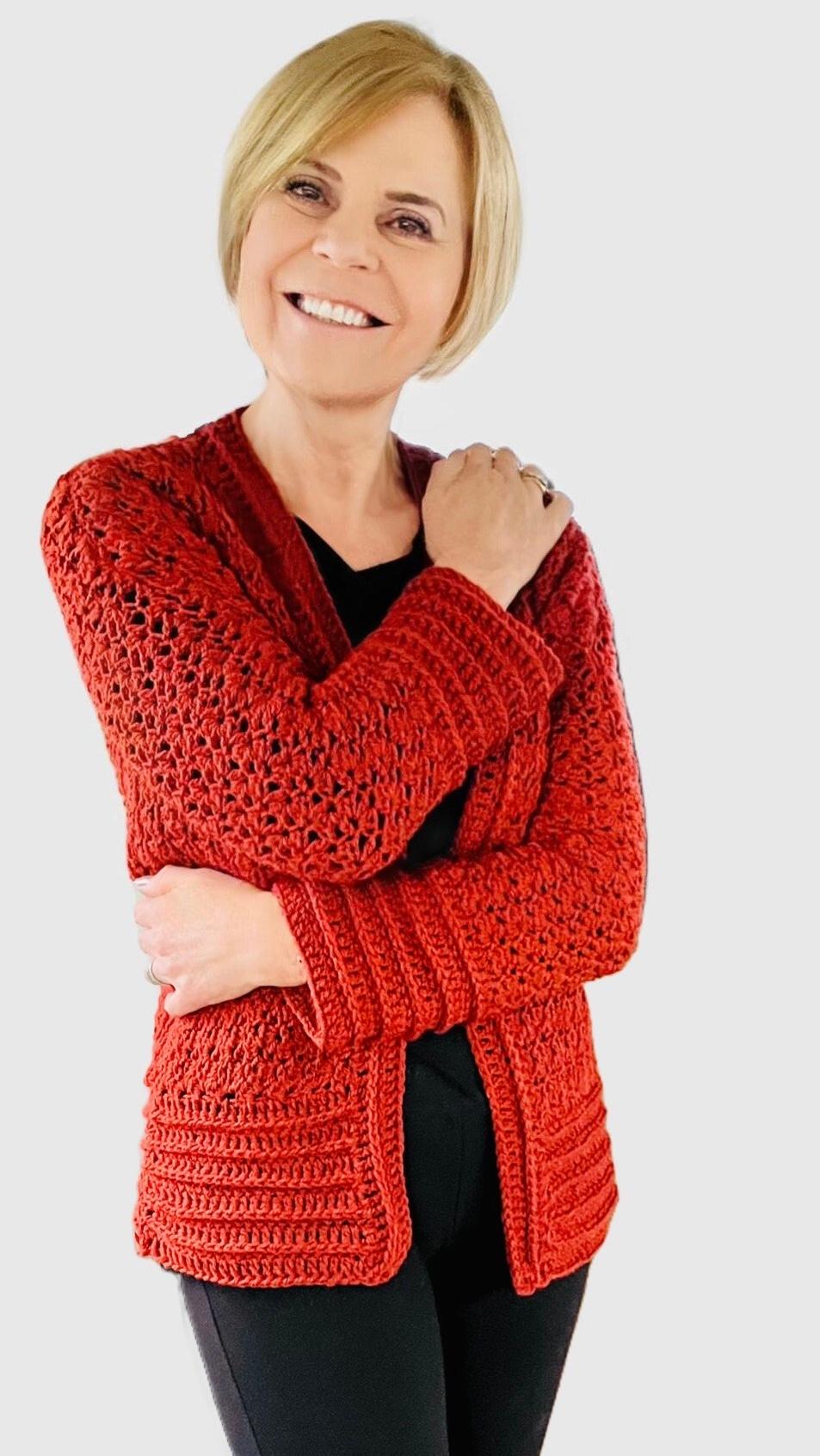 Warm Embrace Cardigan - Crochet PATTERN -English USA- Ditigal file