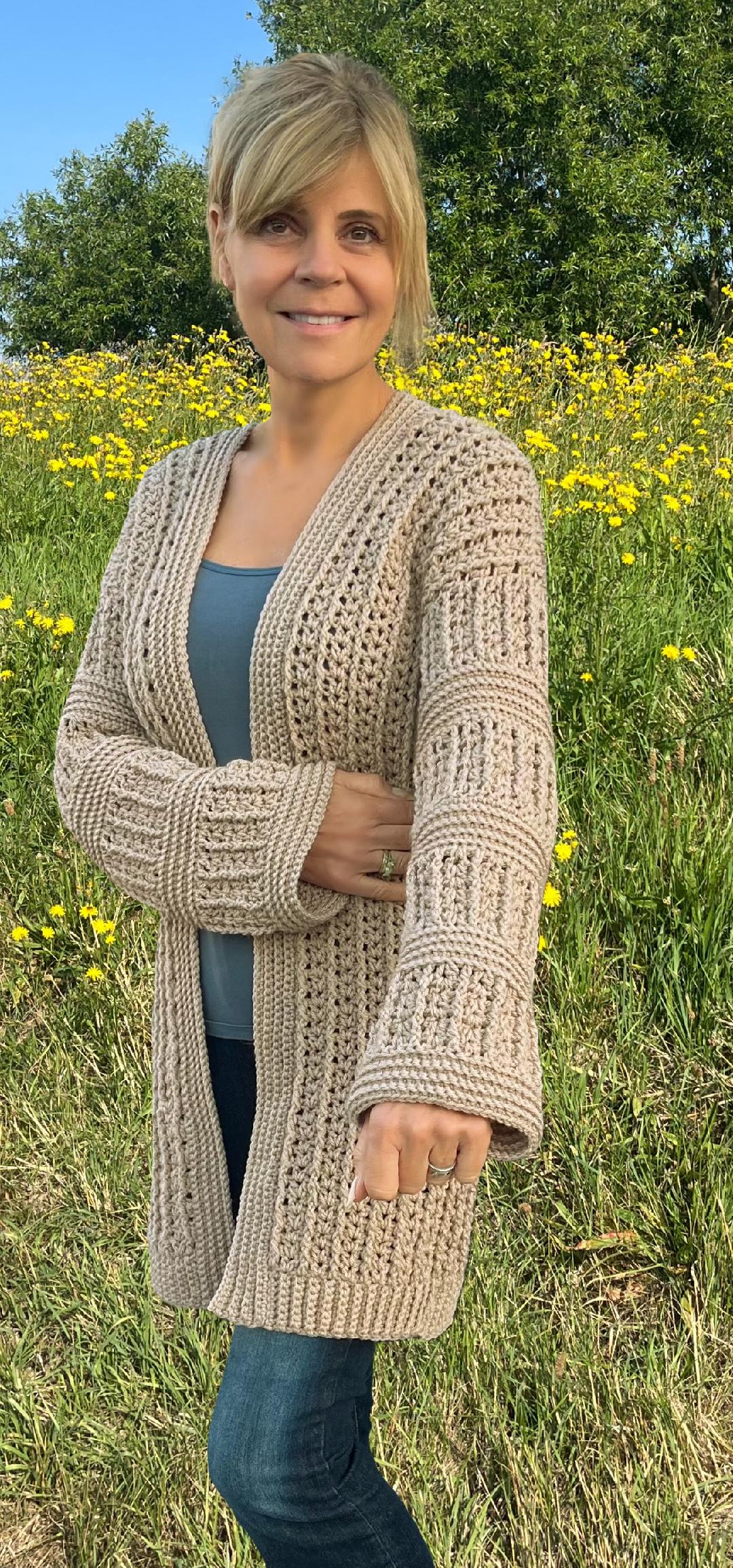 Cozy & Comfy - Sweater and Cardigan - Crochet PATTERN - English US Terms