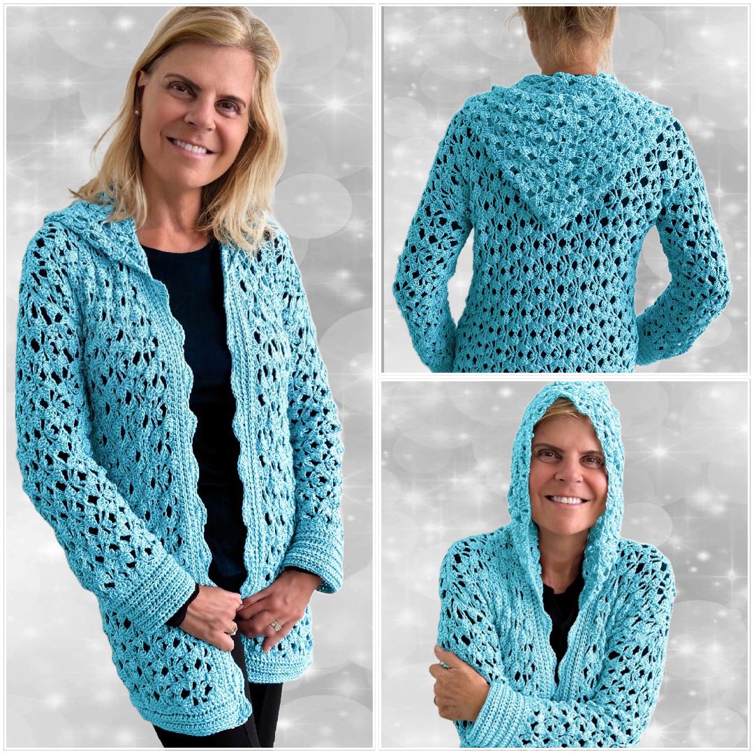 With or Without Cardigan - Crochet PATTERN - English USA - pdf