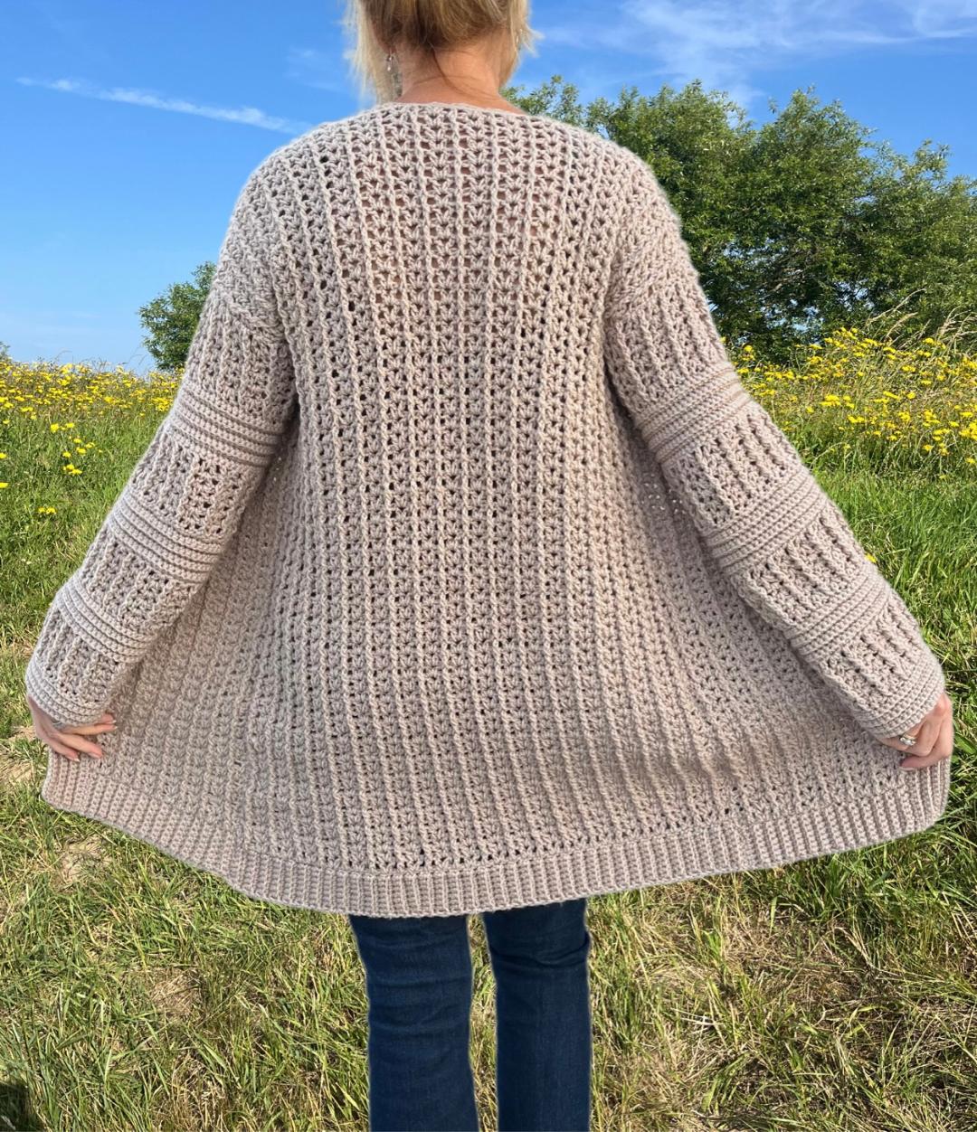 Cozy & Comfy - Sweater and Cardigan - Crochet PATTERN - English US Terms