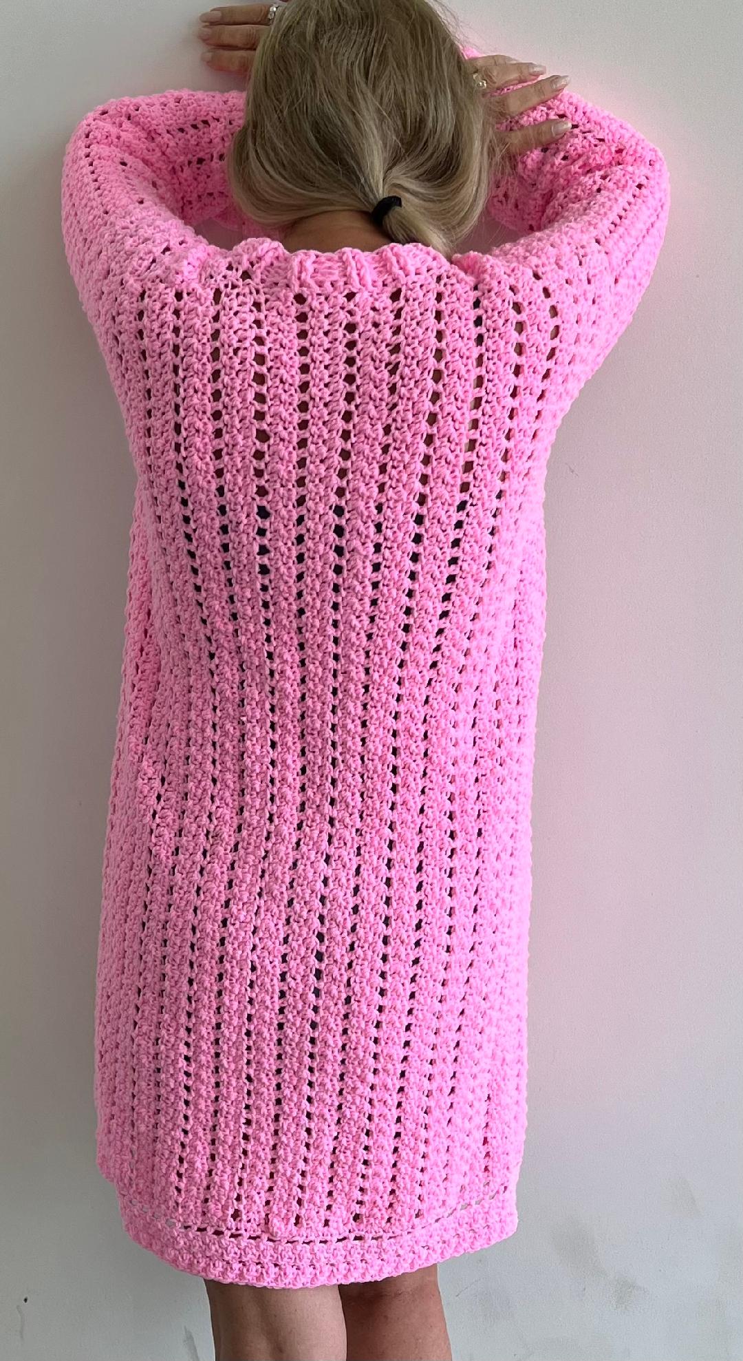 In the Pink Cardigan - Crochet PATTERN - English US terms - digital pdf